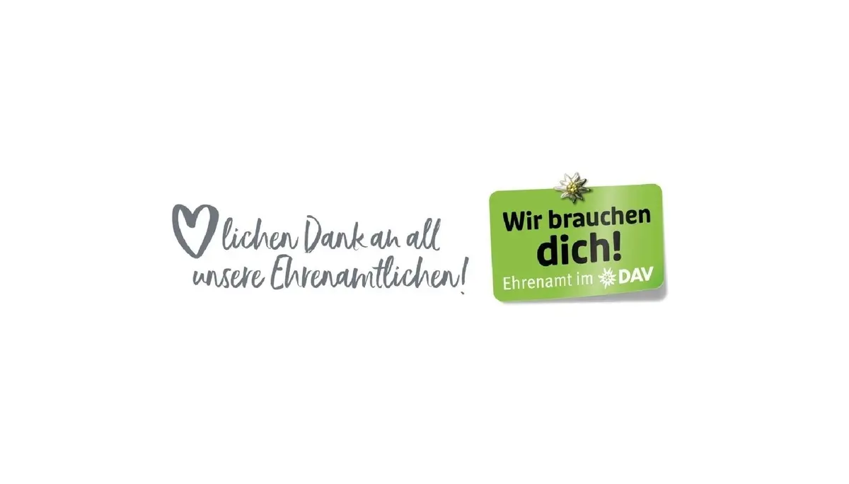 Signet: Vielen Dank an alle Ehrenamtliche | © DAV