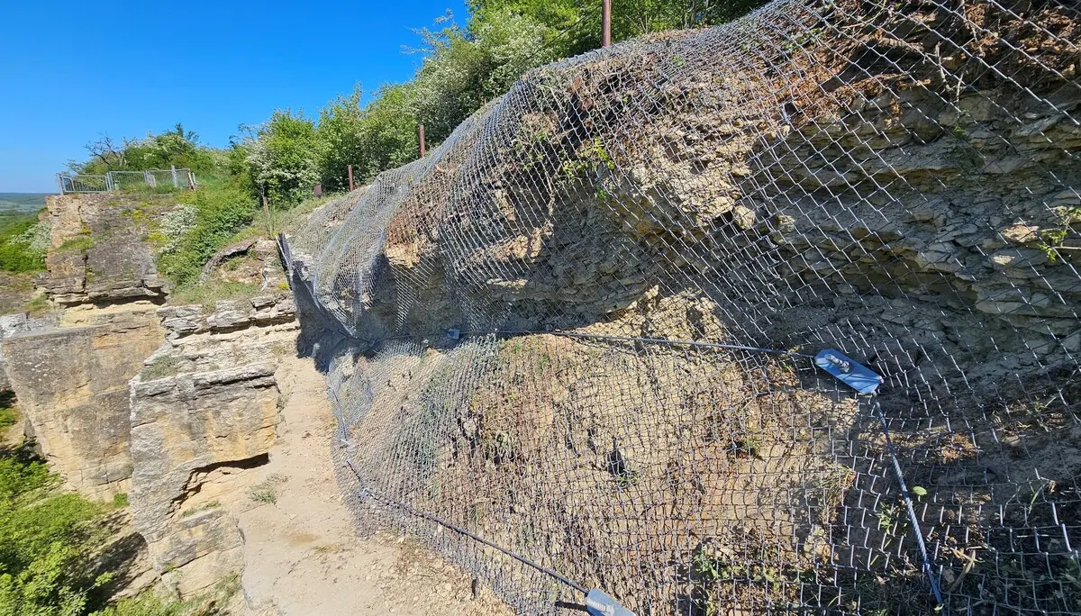 Neues Fangnetz im Klettergarten Igel | © DAV Trier - Peter Bohr